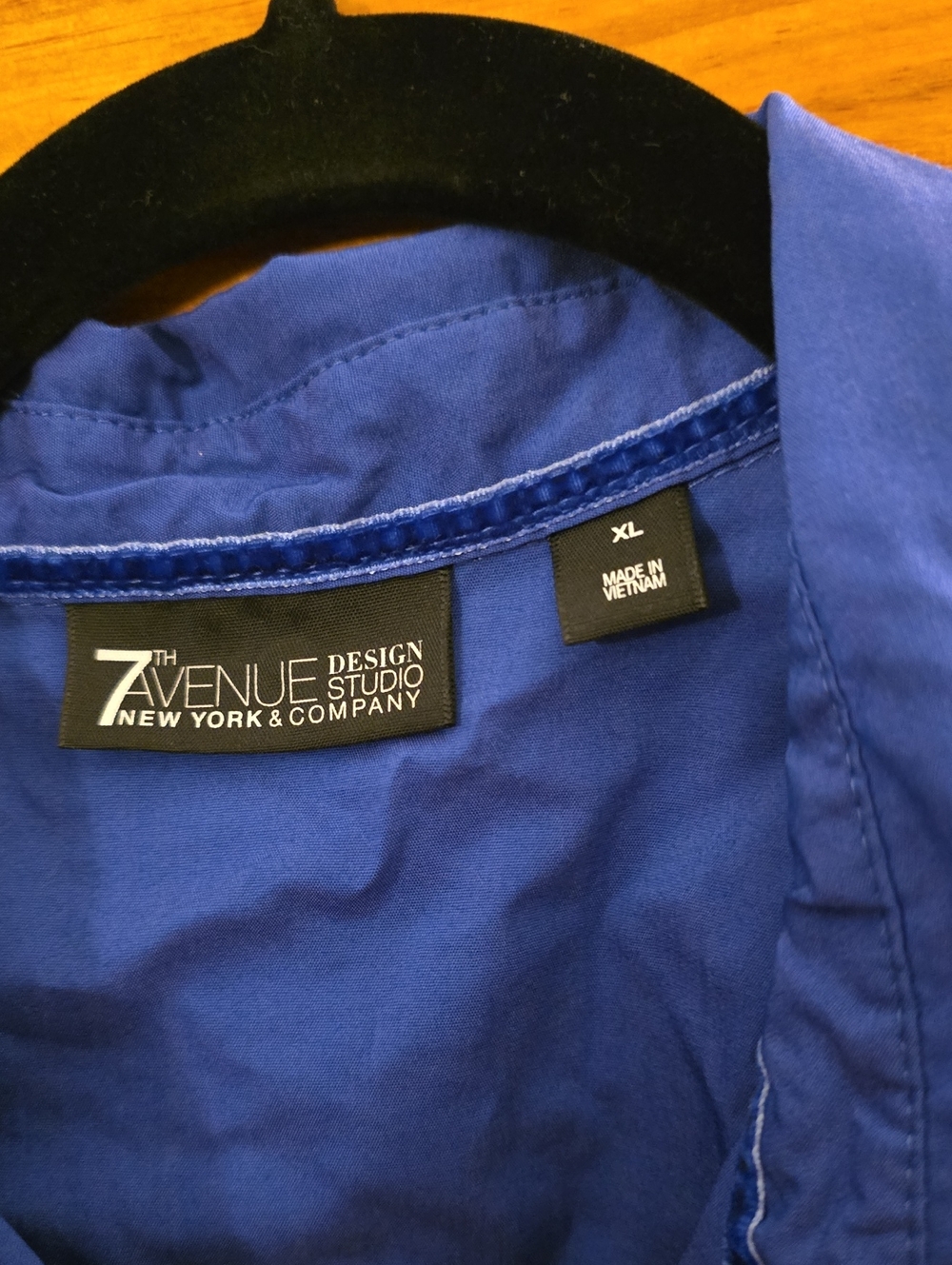 Bright Blue Button Up - Picture 3 of 3